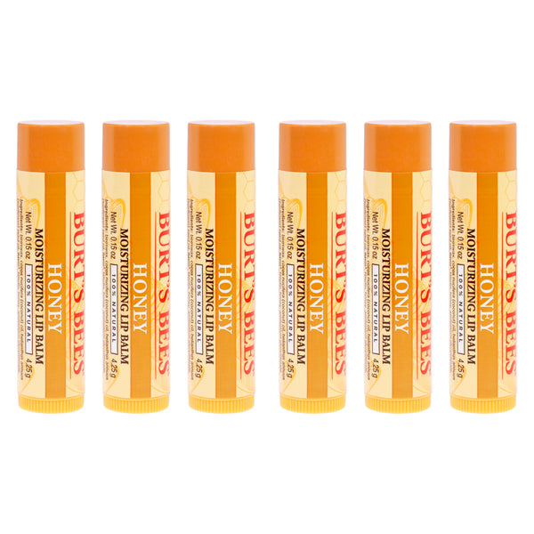 Burt's Bees Honey Moisturizing Lip Balm Blister by Burts Bees for Unisex - 0.15 oz Lip Balm - Pack of 6