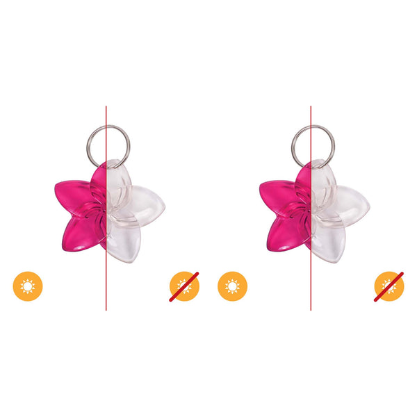 DelSol Color-Changing Key Chain Flower - Pink by DelSol for Women - 1 Pc Keychain - Pack of 2