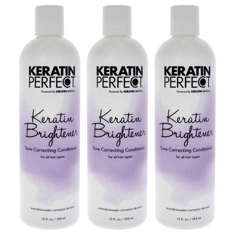 Keratin Perfect Keratin Brightener Conditioner by Keratin Perfect for Unisex - 12 oz Conditioner - Pack of 3