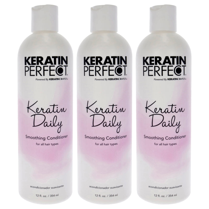 Keratin Perfect Keratin Daily Conditioner by Keratin Perfect for Unisex - 12 oz Conditioner - Pack of 3