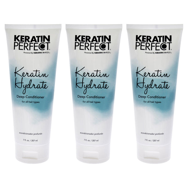 Keratin Perfect Keratin Hydrate Deep Conditioner by Keratin Perfect for Unisex - 7 oz Conditioner - Pack of 3