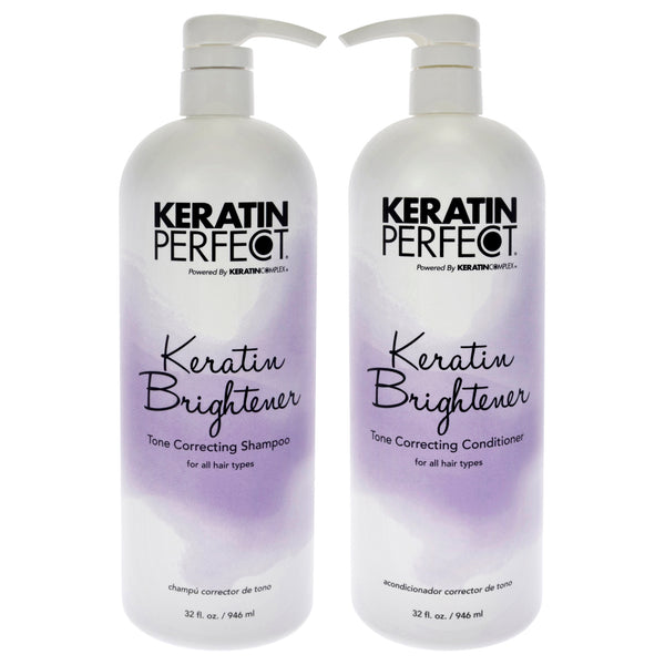 Keratin Perfect Keratin Brightener Kit by Keratin Perfect for Unisex - 2 Pc Kit 32oz Shampoo, 32oz Conditioner