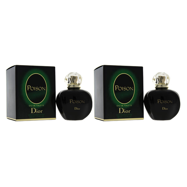 Christian Dior Poison by Christian Dior for Women - 1.7 oz EDT Spray - Pack of 2