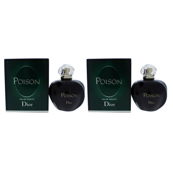 Christian Dior Poison by Christian Dior for Women - 3.4 oz EDT Spray - Pack of 2