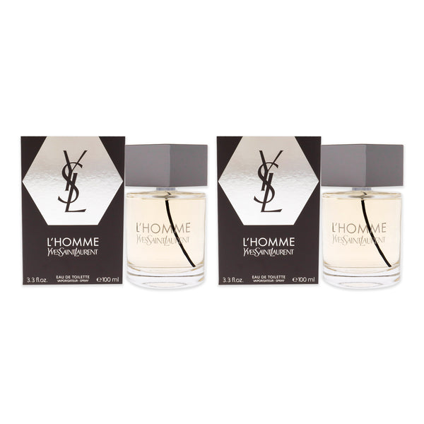 Yves Saint Laurent LHomme by Yves Saint Laurent for Men - 3.3 oz EDT Spray - Pack of 2