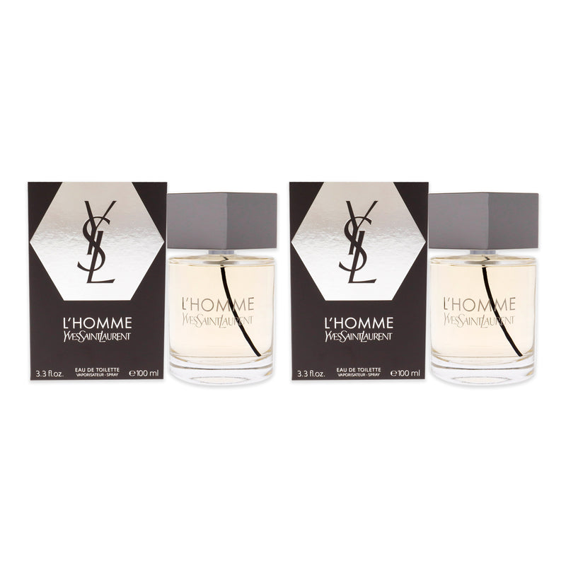 Yves Saint Laurent LHomme by Yves Saint Laurent for Men - 3.3 oz EDT Spray - Pack of 2