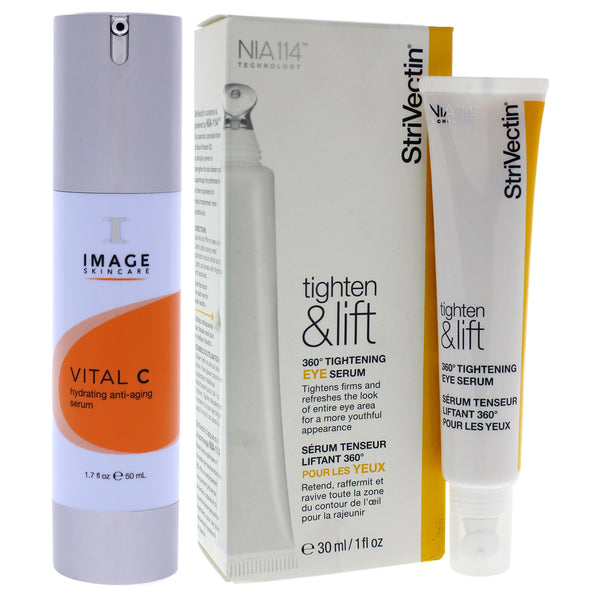 Various Designers Vital C Hydrating Anti-Aging Serum and 360 Tightening Eye Serum Kit by Various Designers for Unisex - 2 Pc Kit 1.7oz Serum, 1oz Serum