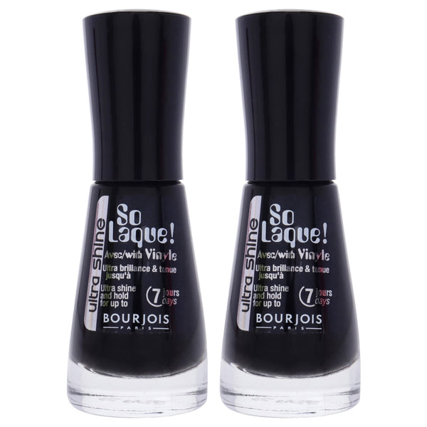 Bourjois So Laque Ultra Shine - 30 Noir de Chine by Bourjois for Women - 0.3 oz Nail Polish - Pack of 2