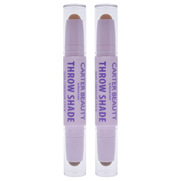 Carter Beauty Throw Shade Duo Contour Stick - Medium by Carter Beauty for Women - 0.08 oz Contour - Pack of 2