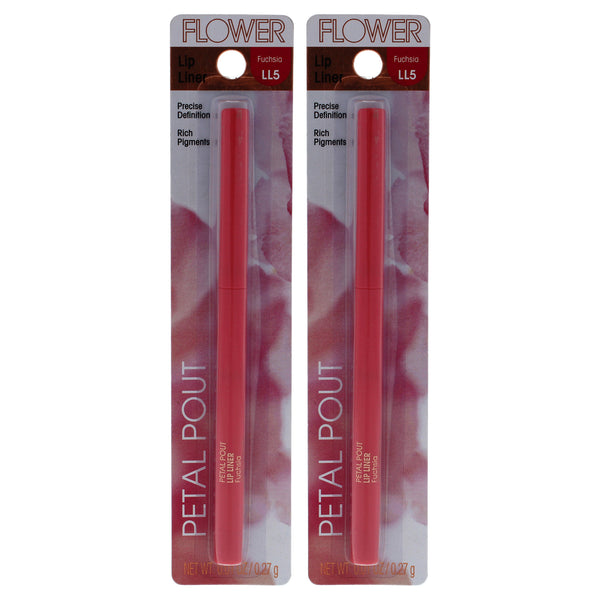 Flower Beauty Petal Pout Lip Liner - LL5 Fuchsia by Flower Beauty for Women - 0.01 oz Lip Liner - Pack of 2