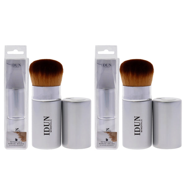 Idun Minerals Retractable Kabuki Brush - 002 by Idun Minerals for Women - 1 Pc Brush - Pack of 2