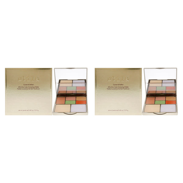 Stila Correct and Perfect All-In-One Color Correcting Palette by Stila for Women - 0.46 oz Palette - Pack of 2