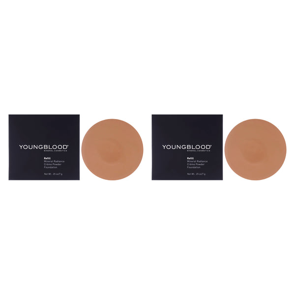 Youngblood Mineral Radiance Creme Powder Foundation - Toffee by Youngblood for Women - 0.25 oz Foundation(Refill) - Pack of 2