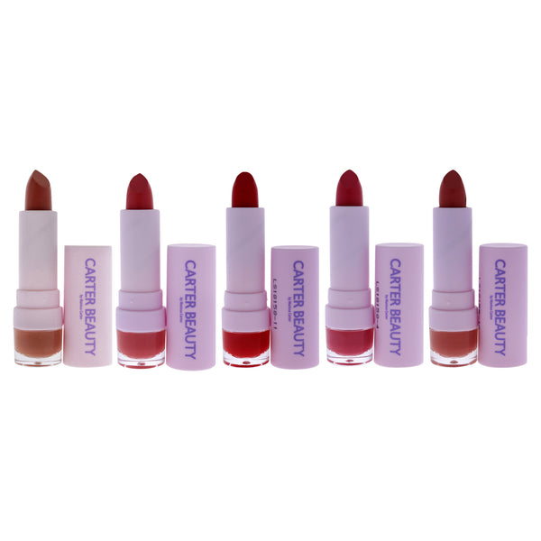 Carter Beauty Word of Mouth Velvet Matte Lipstick Kit by Carter Beauty for Women - 5 Pc Kit 0.16oz Lipstick - Debbie, Diana, Kris, Louise, Melanie