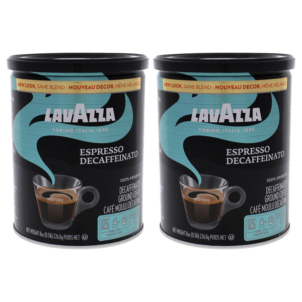 Lavazza Espresso Decaffeinato Medium Roast Ground Coffee by Lavazza for Unisex - 8 oz Coffee - Pack of 2