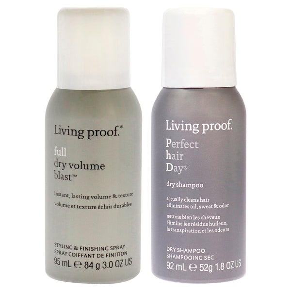 Living Proof Full Dry Volume Blast and Perfect Hair Day Dry Shampoo Kit by Living Proof for Unisex - 2 Pc Kit 3oz Hair Spray, 1.8oz Dry Shampoo