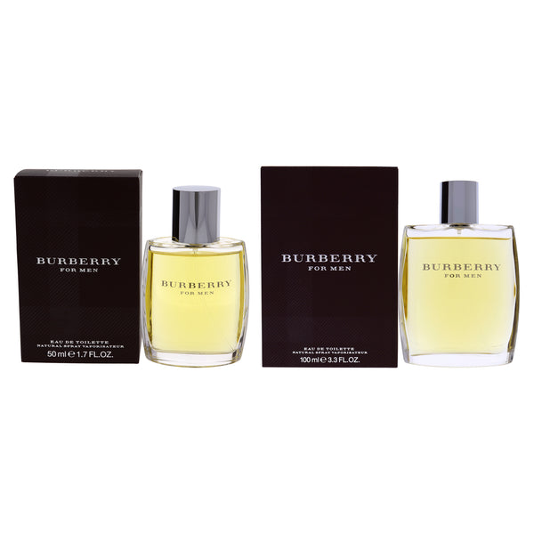 Burberry Burberry Kit by Burberry for Men - 2 Pc Kit 3.3 oz EDT Spray, 1.7 oz EDT Spray