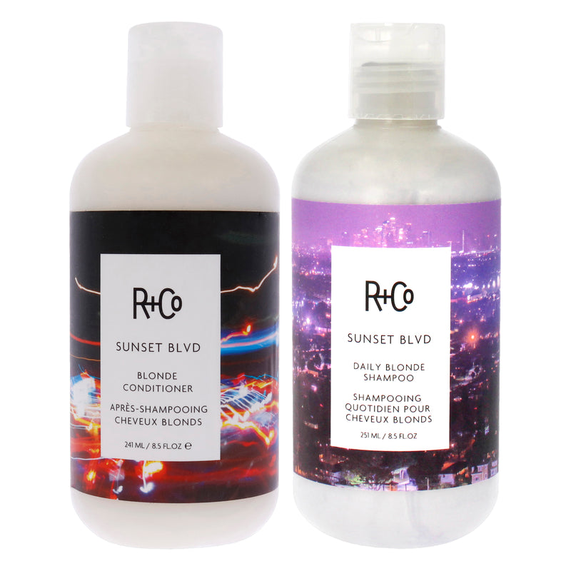 R+Co Sunset Blvd Blonde Shampoo and Conditioner Kit by R+Co for Unisex - 2 Pc Kit 8.5oz Shampoo, 8.5oz Conditioner