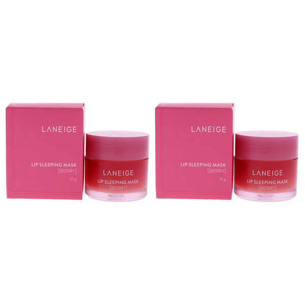 Laneige Lip Sleeping Mask - Berry by Laneige for Women - 0.7 oz Lip Mask - Pack of 2