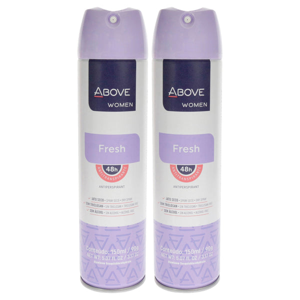 Above 48 Hours Antiperspirant Deodorant - Fresh by Above for Women - 3.17 oz Deodorant Spray - Pack of 2