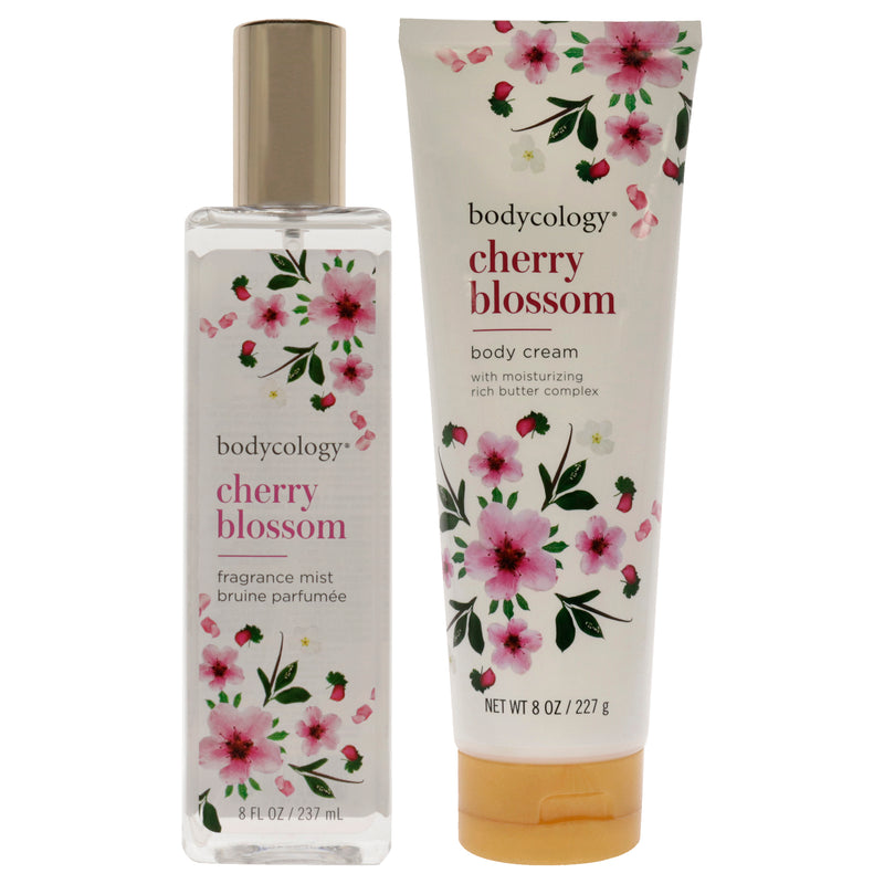 Bodycology Cherry Blossom Kit by Bodycology for Women - 2 Pc Kit 8oz Body Cream, 8oz Fragrance Mist