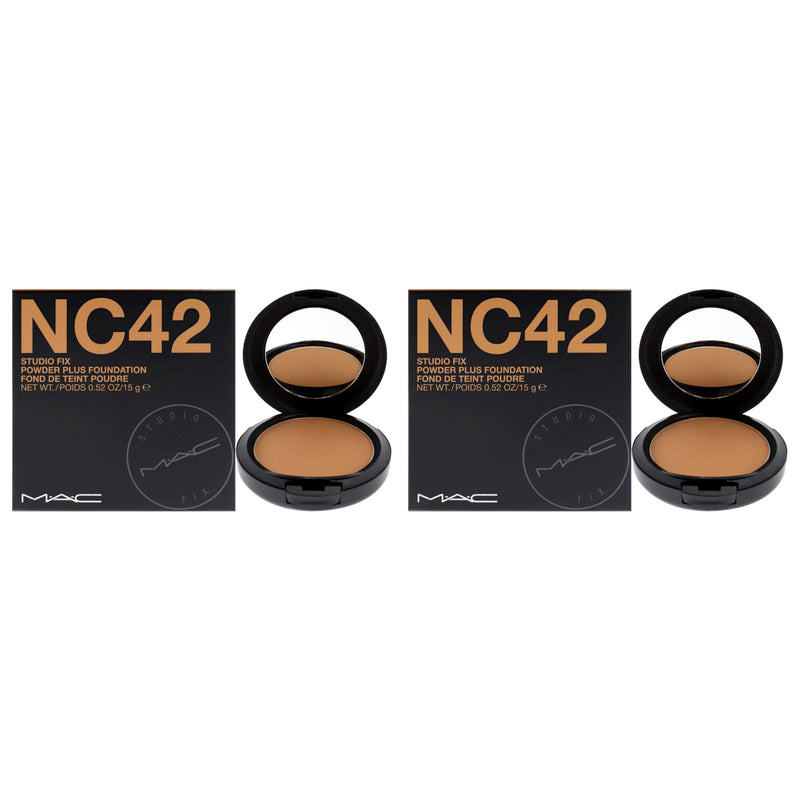 MAC Studio Fix Powder Plus Foundation - NC42 by MAC for Women - 0.52 oz Foundation - Pack of 2