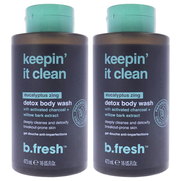 B.Tan Keepin It Clean Detox Body Wash by B.Tan for Unisex - 16 oz Body Wash - Pack of 2
