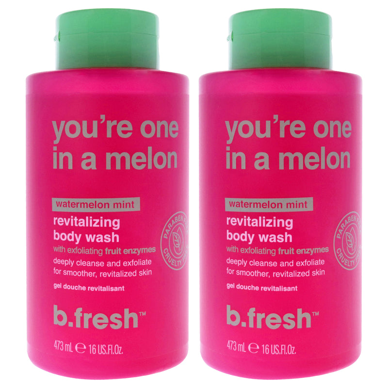 B.Tan Youre One In A Melon Body Wash by B.Tan for Unisex - 16 oz Body Wash - Pack of 2