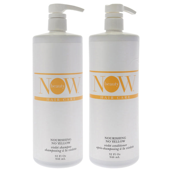 No Yellow Kit by NOW Beauty for Unisex - 2 Pc Kit 32oz Shampoo, 32oz Conditioner