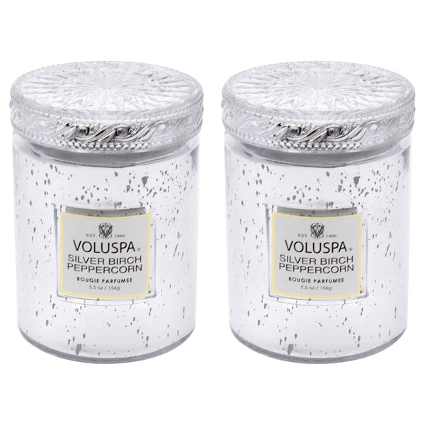 Voluspa Silver Birch Peppercorn - Small Kit by Voluspa for Unisex - 2 x 5.5 oz Candle