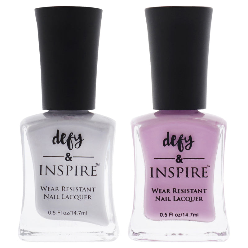 Wear Resistant Nail Lacquer Kit by Defy and Inspire for Women - 2 Pc Kit 0.5oz Nail Polish - 246 Sublebrity, 0.5oz Nail Polish - 144 Pack Your Knives