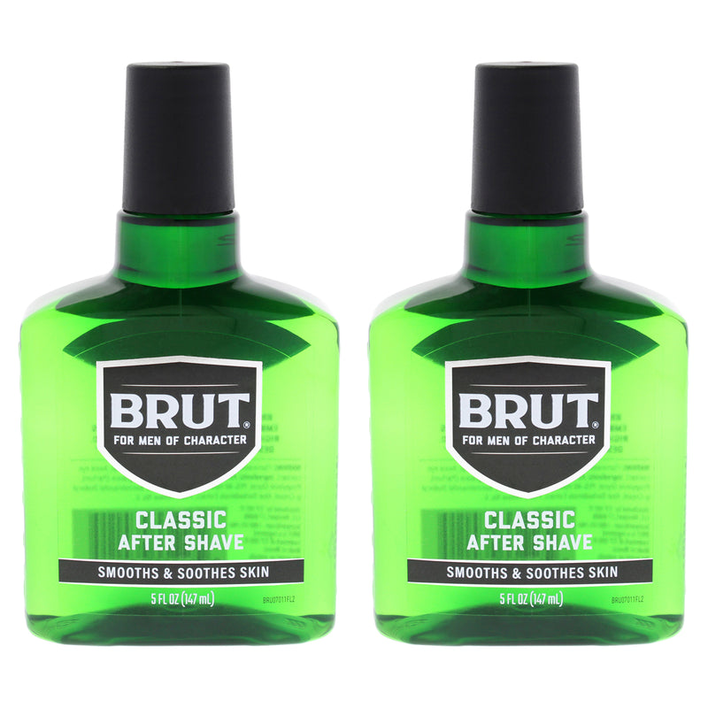 Classic After Shave by Brut for Men - 5 oz Aftershave Pack of 2