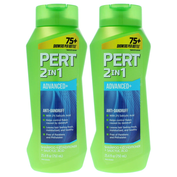 2 In 1 Dandruff Control Shampoo and Conditioner by Pert for Unisex - 25.4 oz Shampoo and Conditioner - Pack of 2