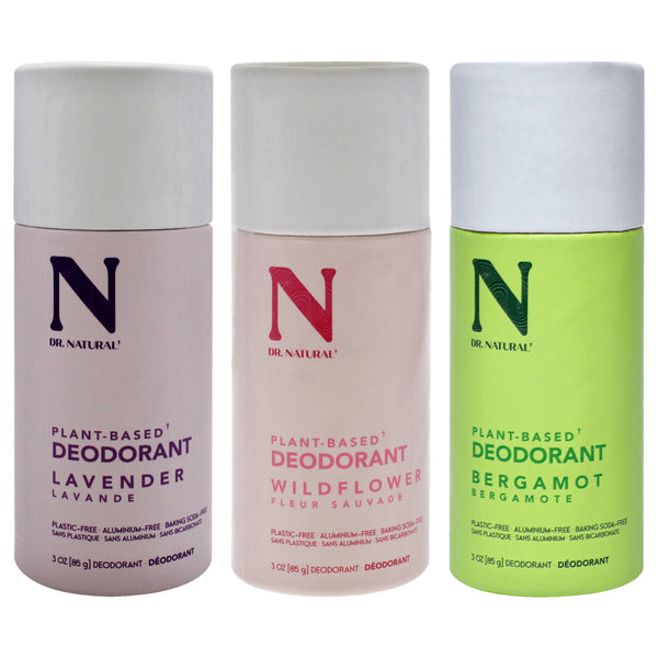 Dr. Natural DeodorantSampler0 by Dr. Natural for Unisex - 3 Pc 3oz Deodorants Stick - Lavender, 3oz Deodorants Stick - Wildflower, 3oz Deodorants Stick - Bergamot
