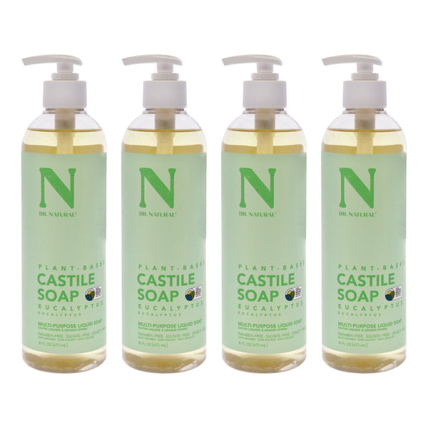 Dr. Natural Castile Liquid Soap - Eucalyptus by Dr. Natural for Unisex - 16 oz Soap - Pack of 4