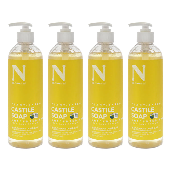 Dr. Natural Castile Liquid Soap - Unscented Baby by Dr. Natural for Unisex - 16 oz Soap - Pack of 4