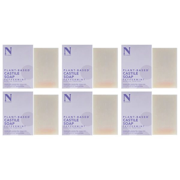 Dr. Natural Castile Bar Soap - Peppermint by Dr. Natural for Unisex - 5 oz Soap - Pack of 6