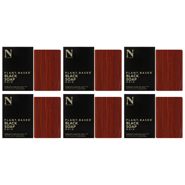 Dr. Natural Bar Soap - Black by Dr. Natural for Unisex - 5 oz Soap - Pack of 6