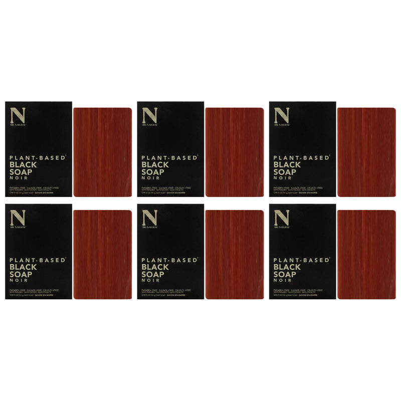 Dr. Natural Bar Soap - Black by Dr. Natural for Unisex - 5 oz Soap - Pack of 6