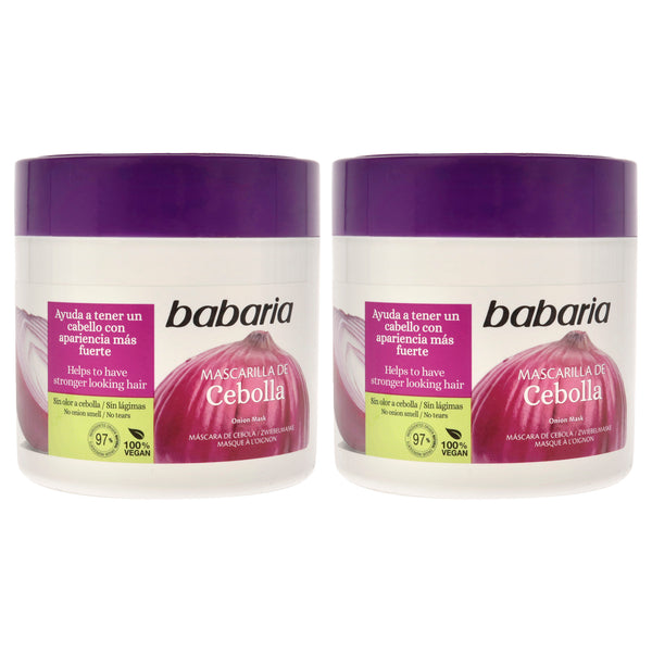 Babaria Onion Hair Mask by Babaria for Unisex - 13.5 oz Masque - Pack of 2