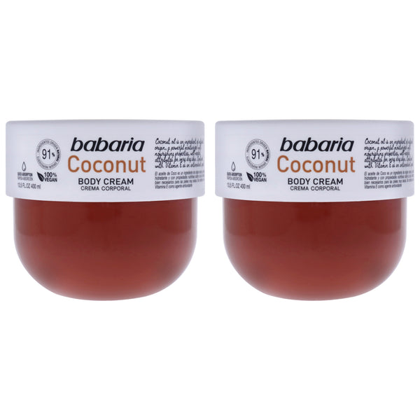 Babaria Coconut Body Cream by Babaria for Unisex - 13.5 oz Body Cream - Pack of 2