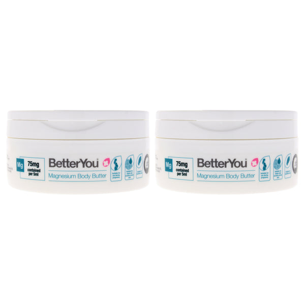 BetterYou Magnesium Body Butter by BetterYou of Unisex - 6.76 oz Body Butter - Pack of 2