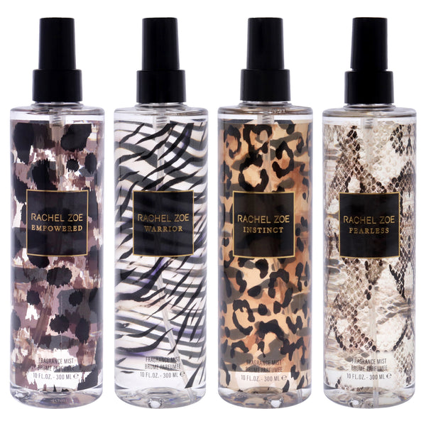 Rachel Zoe Rachel Zoe Kit by Rachel Zoe for Women - 4 Pc Kit 10oz Fragrance Mist - Empowered, 10oz Fragrance Mist - Warrior, 10oz Fragrance Mist - Fearless, 10oz Fragrance Mist - Instinct