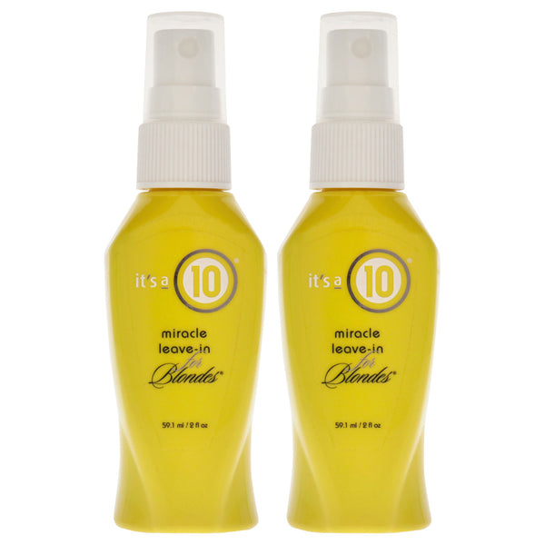 It's A 10 Miracle Leave-In for Blondes by Its A 10 for Unisex - 2 oz Treatment - Pack of 2