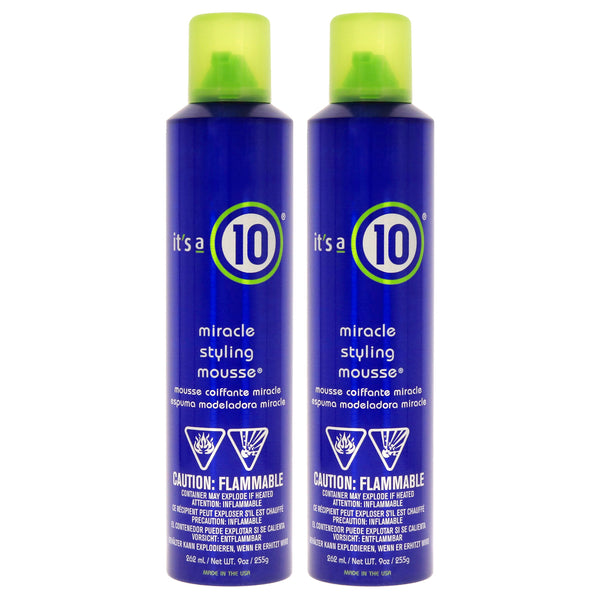 It's A 10 Miracle Styling Mousse by Its A 10 for Unisex - 9 oz Mousse - Pack of 2