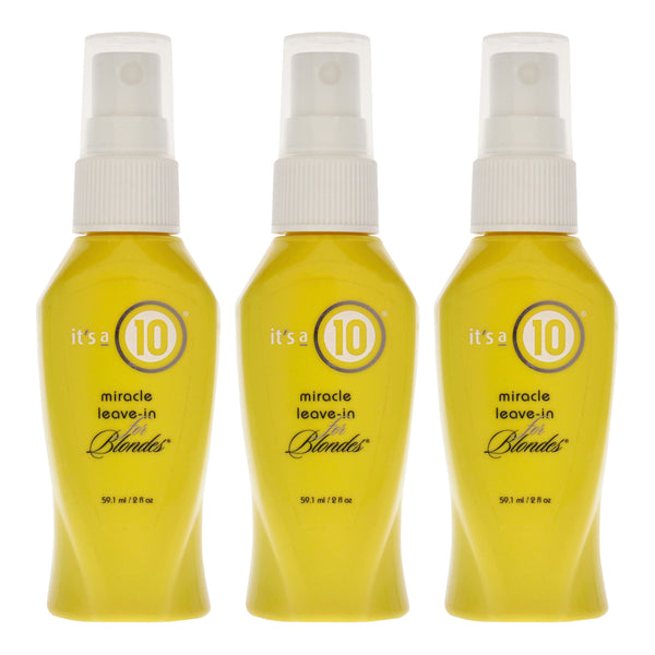 It's A 10 Miracle Leave-In for Blondes by Its A 10 for Unisex - 2 oz Treatment - Pack of 3