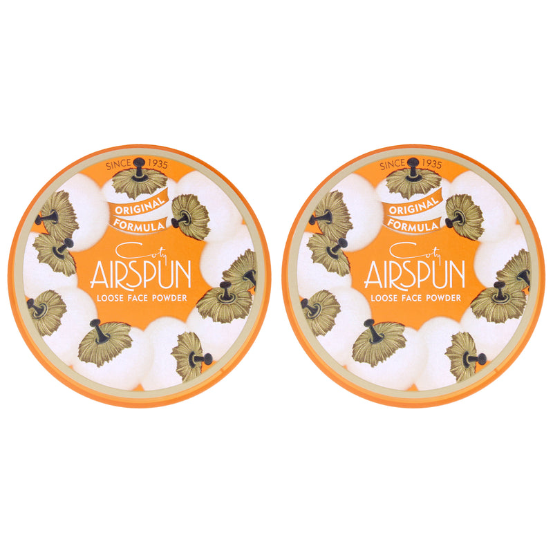 Coty Airspun Loose Face Powder - 070-041 Translucent Extra Coverage by Coty for Women - 2.3 oz Powder - Pack of 2