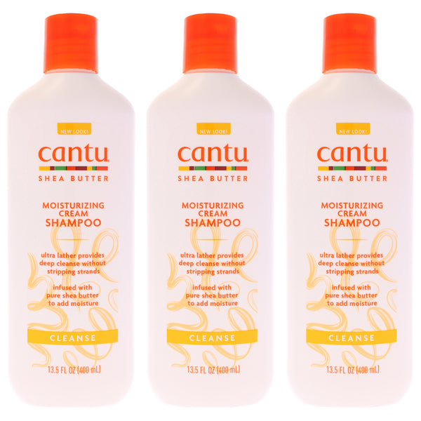 Cantu Shea Butter Moisturizing Cream Shampoo by Cantu for Unisex - 13.5 oz Shampoo - Pack of 3