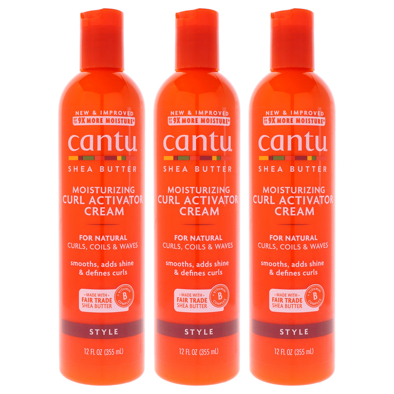 Cantu Shea Butter Moisturizing Curl Activator Cream by Cantu for Unisex - 12 oz Cream - Pack of 3