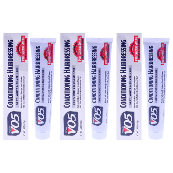 Alberto VO5 Conditioning Hairdressing - Gray White Silver Blonde Hair by Alberto VO5 for Unisex - 1.5 oz Conditioner - Pack of 3
